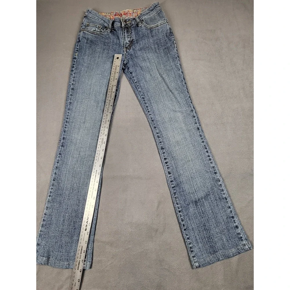 Robert Graham Women Jeans 24 28 Blue Denim Regular‎ Fit Straight Leg Stretch